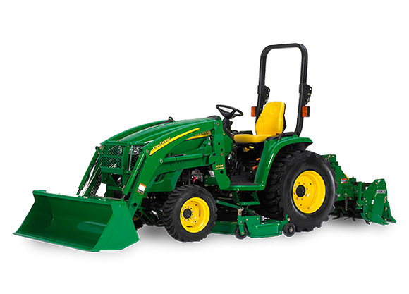 John Deere 3320 Tractor with Loader, Box Blade, Straight Blade, and 5 ft. Brush Hog [Default Title]